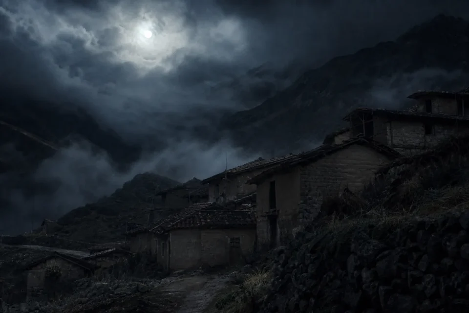 América: paisaje rural continental en bruma