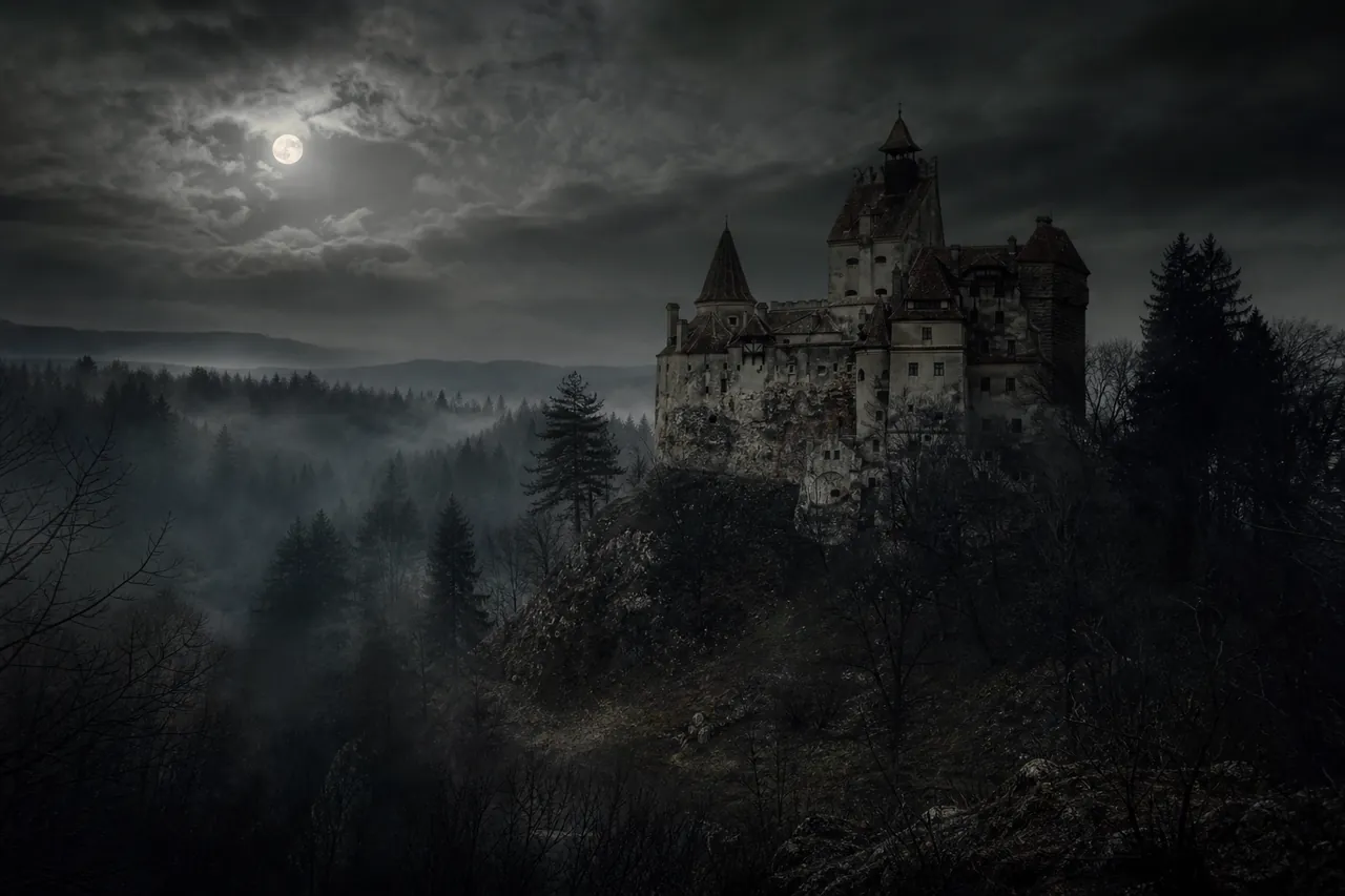 Europa: castillo gótico en niebla