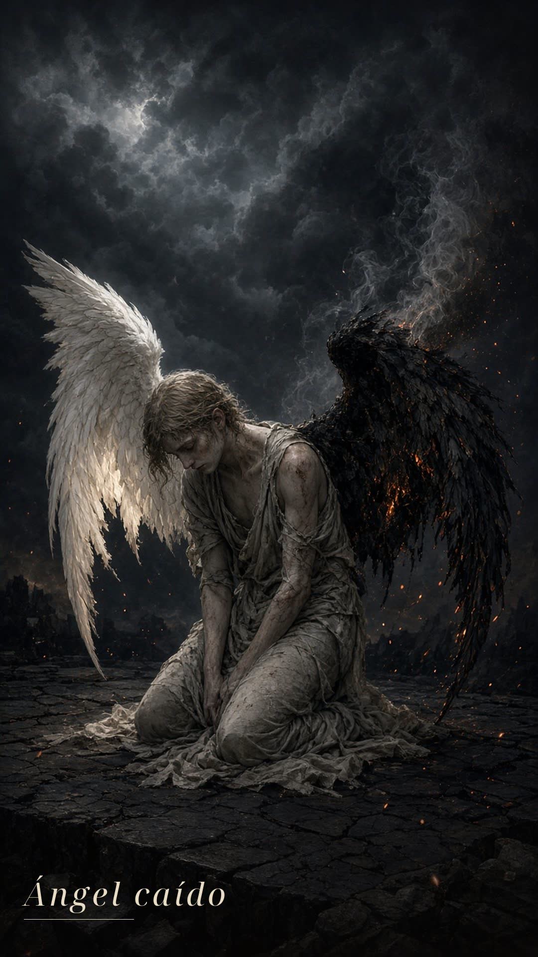 Ángel caído, de noche