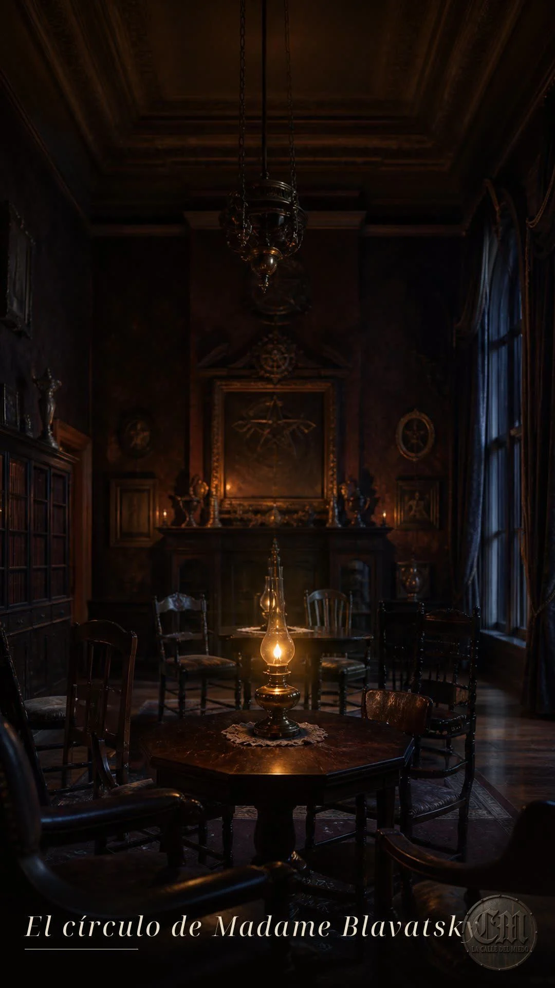 El círculo de Madame Blavatsky, de noche