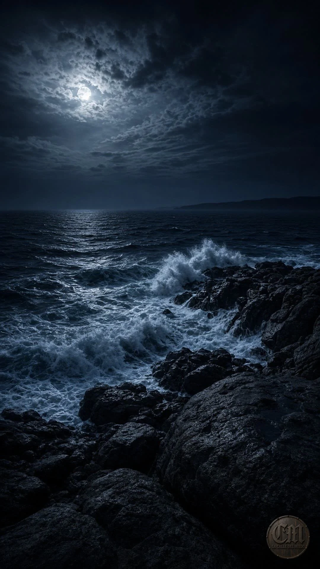 Costa rocosa de Arnhem Land de noche, umbral del Moo