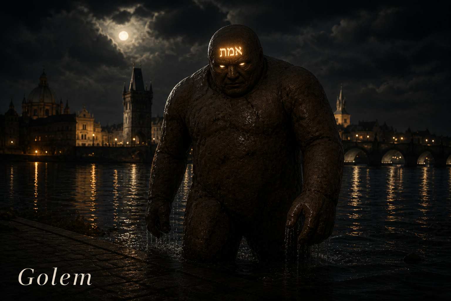 Gólem de Praga, guardián de arcilla.