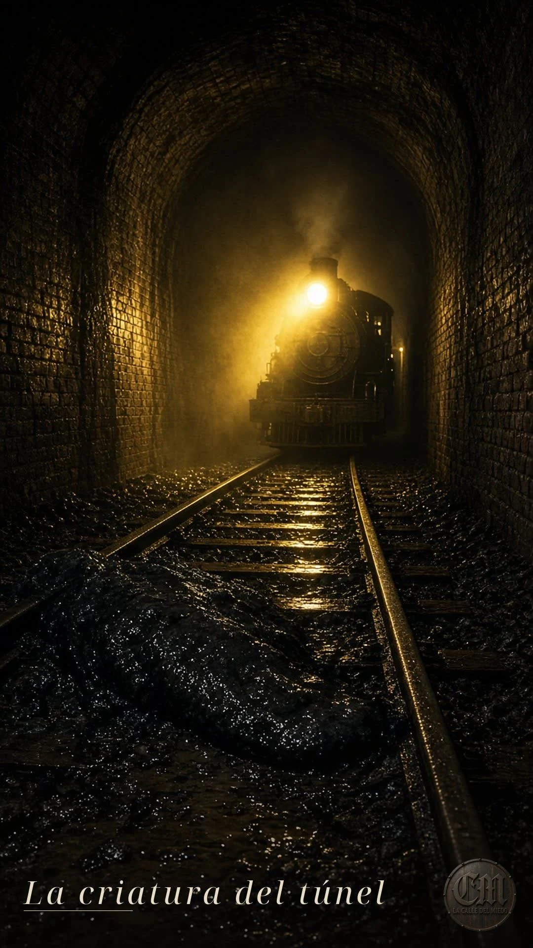 La criatura del túnel, de noche