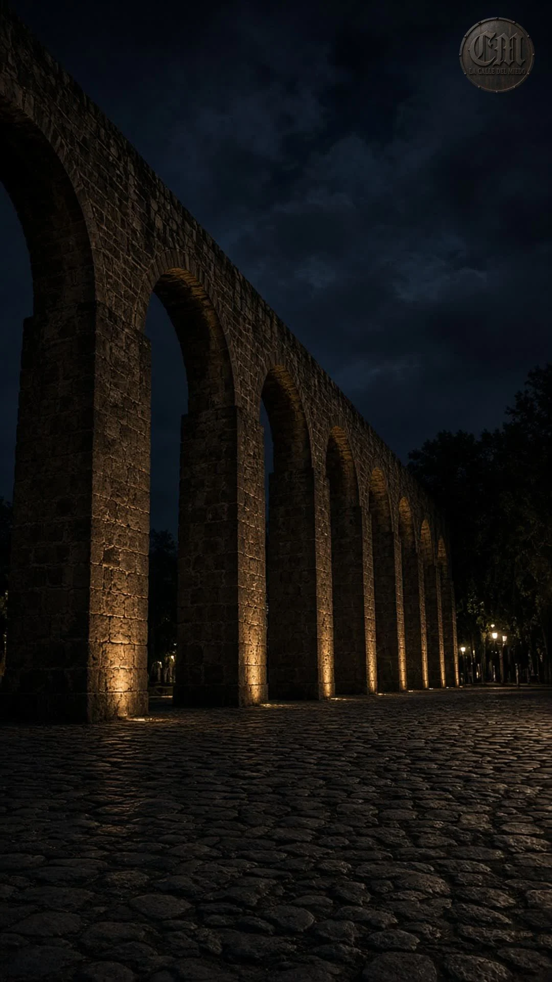 Querétaro de día: los setenta y cuatro arcos de cantera rosa sobre la Calzada, a plena luz.